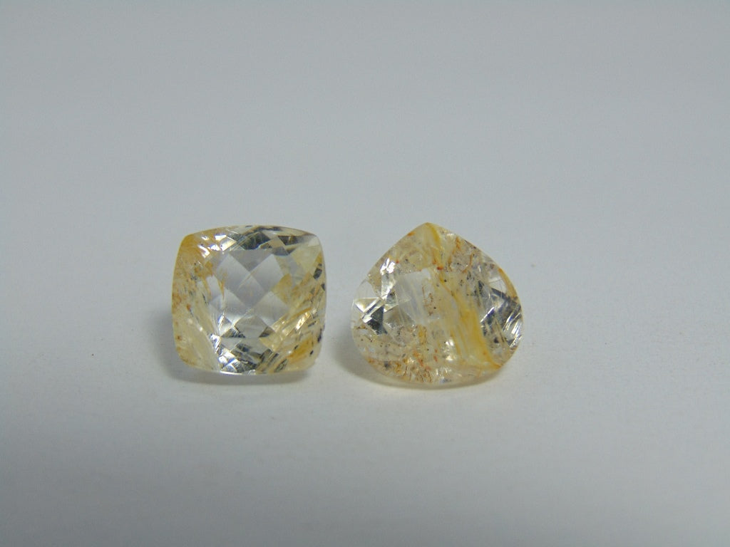 12.80cts Topaz With Golden Rutile