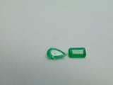 1.39ct Emerald 8x6mm 7x4mm