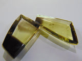 76.70ct Quartz (Green Gold) Bicolor Pair