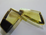 76.70ct Quartz (Green Gold) Bicolor Pair